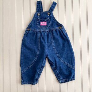OshKosh B'Gosh Unisex Infant Toddler Vestbak Overalls Vintage Size 2T Denim Baby